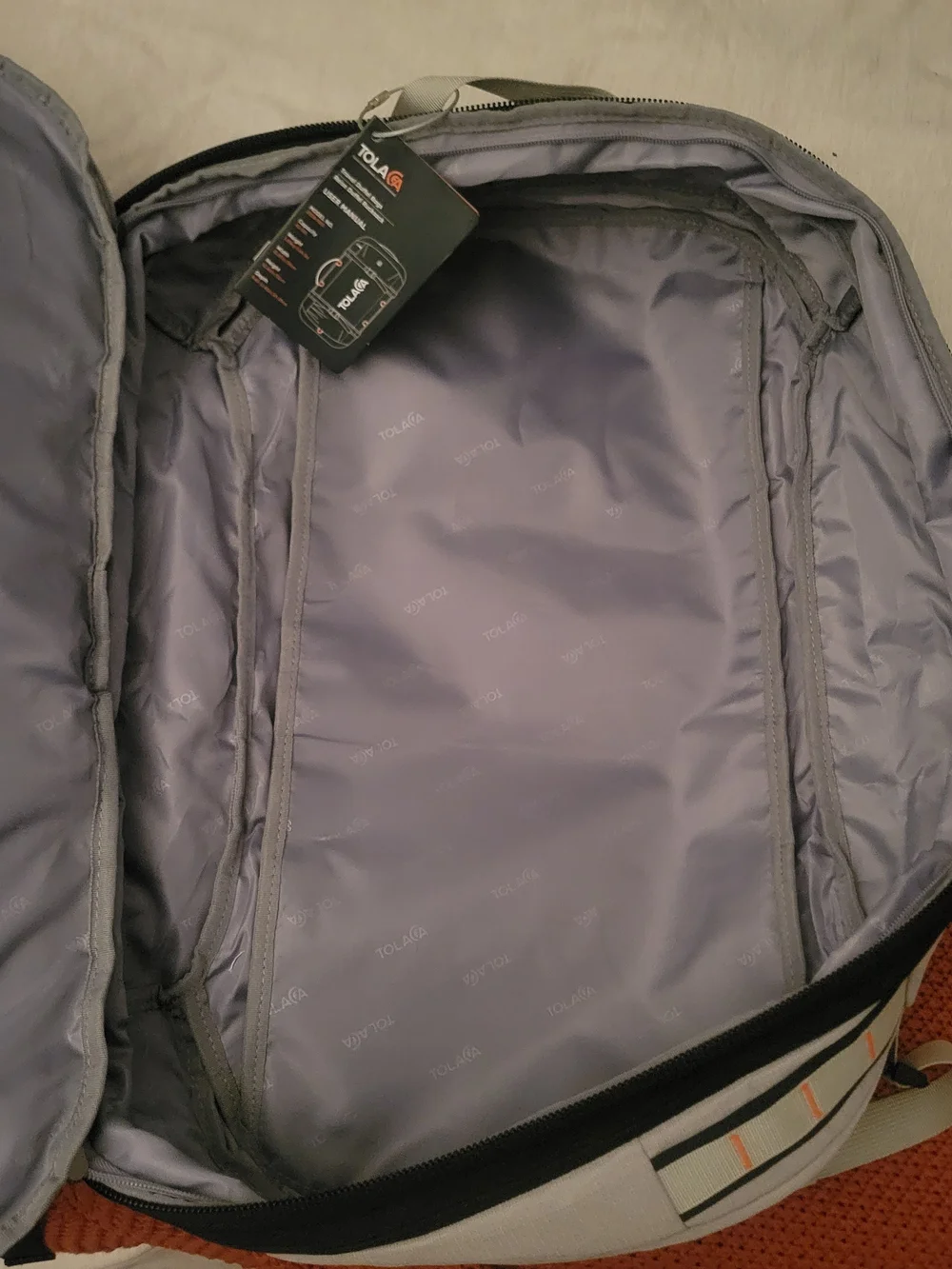 Tolaga gray travel backpack